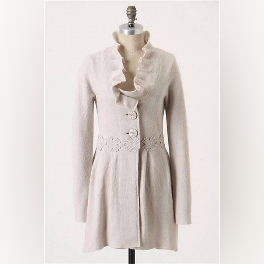 Anthro Charlie and Robin grey button sweater, size small